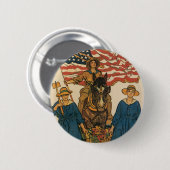 Leger voor vrouwelijk land ronde button 5,7 cm (Voorkant /achterkant)