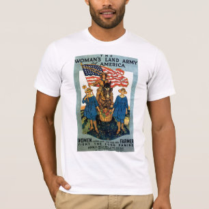 Leger voor vrouwelijk land t-shirt