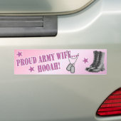 Leger vrouw Bumpersticker (Op auto)