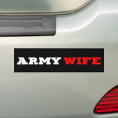 Leger vrouw Bumpersticker (Op auto)