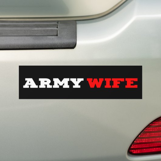 Leger vrouw Bumpersticker (Op auto)