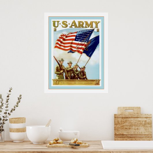 Leger VS~ Wereldoorlog 2 Poster (Keuken)