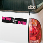 Leger Wife Star-Bumpersticker Bumpersticker (Op Truck)