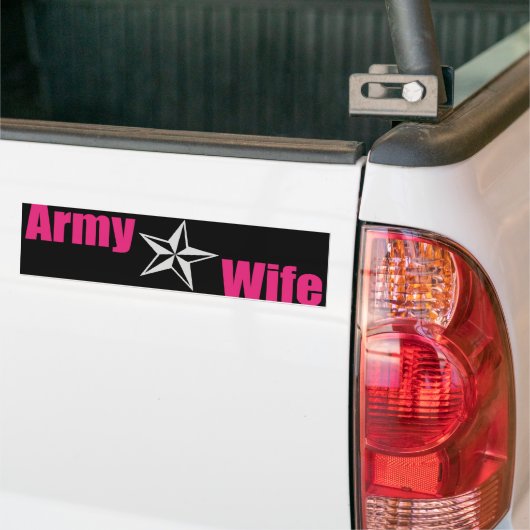 Leger Wife Star-Bumpersticker Bumpersticker (Op Truck)