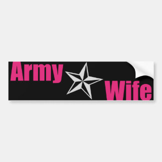 Leger Wife Star-Bumpersticker Bumpersticker