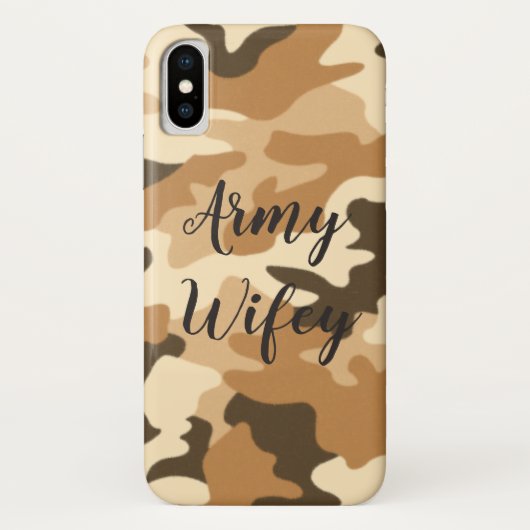 Leger Wifey Desert Beige Camo iPhone Case (Achterkant)