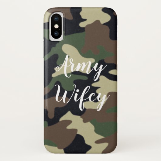 Leger Wifey Green Camo iPhone Case (Achterkant)