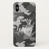 Leger Wifey Winter Gray Camo iPhone Case (Achterkant)