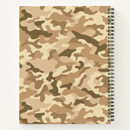 Leger Woestijn Camouflage Notitieboek (Achterkant)