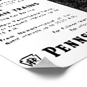 Leger-zeemachtspel via de Pennsylvania Railroad Poster (Hoek)