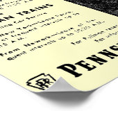 Leger-zeemachtspel via de Pennsylvania Railroad Poster (Hoek)