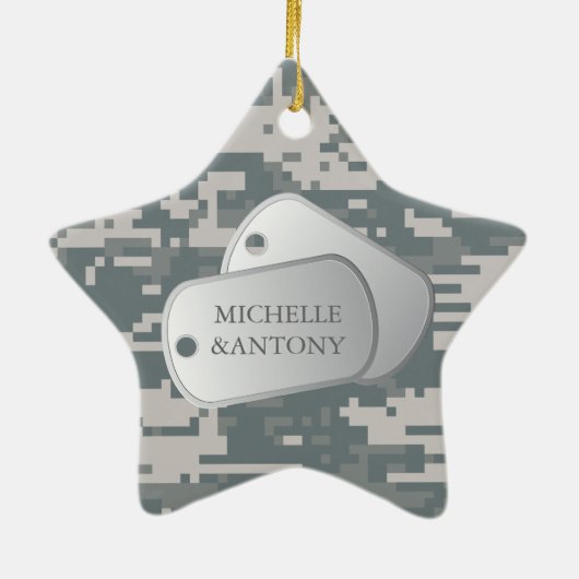 Legeracu's en -honden keramisch ornament (Achterkant)