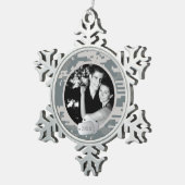 Legeracu's en honden kerstmis tin sneeuwvlok ornament (Rechts)