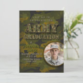 Legerafstuderen - Militair - Soldaat met foto Kaart (Staand voorkant)