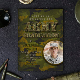 Legerafstuderen - Militair - Soldaat met foto Kaart
