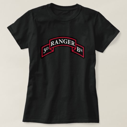 Legerbootreur 3rd Ranger bataljon Scroll T-shirt (Design voorkant)