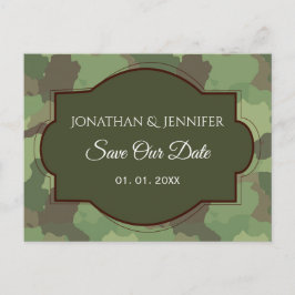 Legerbruiloft Bewaar de datum Aankondigingskaart