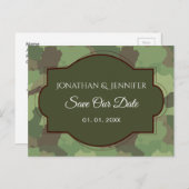Legerbruiloft Bewaar de datum Aankondigingskaart (Voorkant / Achterkant)