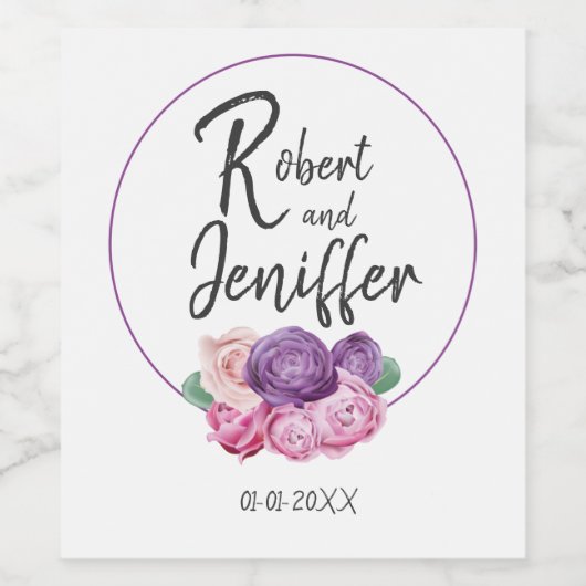 Legerbruiloft Wijn Etiket (Enkel label)