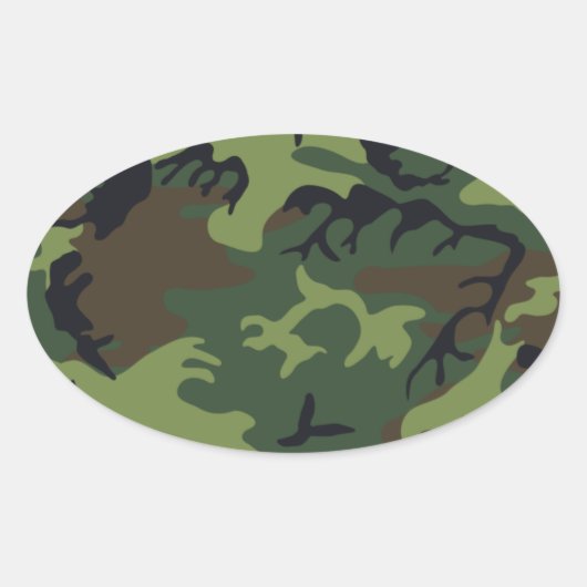 LegerCamo Ovale Sticker (Voorkant)