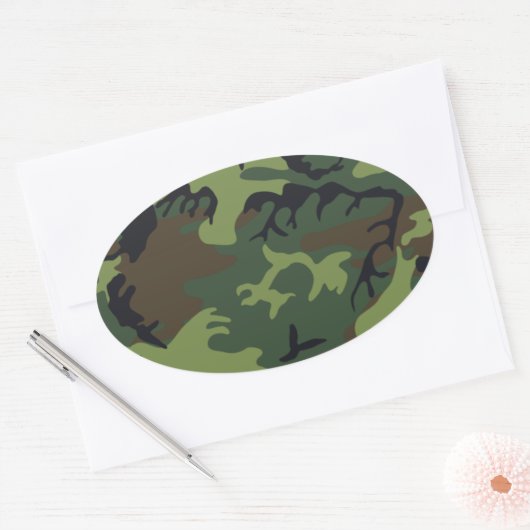 LegerCamo Ovale Sticker (Envelop)