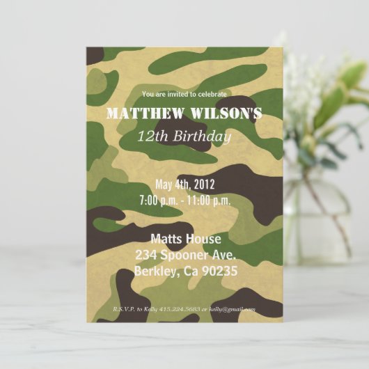 Legercamoflage Kaart (Staand voorkant)