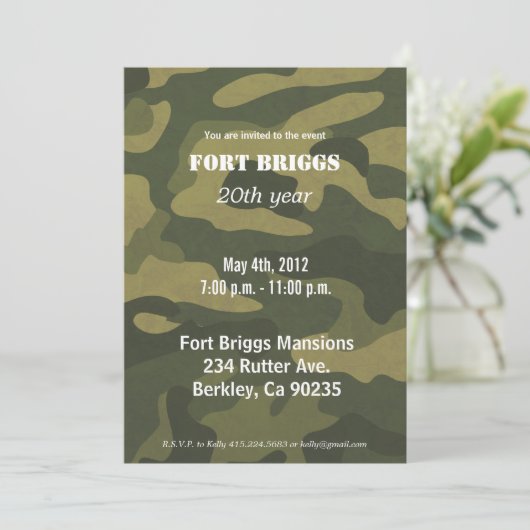 Legercamoflage Kaart (Staand voorkant)