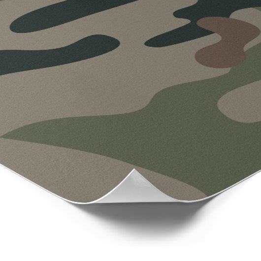 Legercamouflage in het groene en bruine leger poster (Hoek)