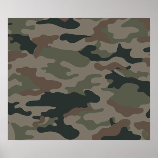 Legercamouflage in het groene en bruine leger poster (Voorkant)