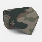 Legercamouflage in het groene en bruine leger stropdas (Opgerold)