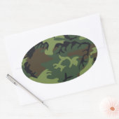Legercamouflage Ovale Sticker (Envelop)