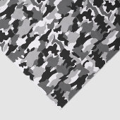 Legercamouflage zwart-wit patroon tissuepapier (Detail)