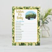 Legercampagne wil Baby shower spelen Kaart (Staand voorkant)