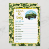 Legercampagne wil Baby shower spelen Kaart (Voorkant / Achterkant)