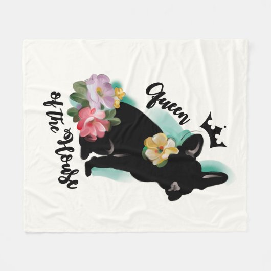 Legerdeken van de Franse Bulldog | MEDIUM Fleece Deken (Voorkant (Horizontaal))