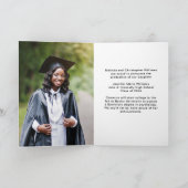 Legergroen Afstuderen foto Modern Folded Afstudere Aankondiging (Binnen)