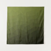 Legergroen donkere verloop geometrisch meshpatroon wandkleed (Voorkant)