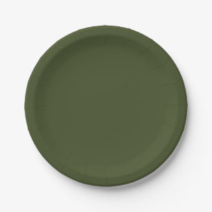 Legergroen Effen Kleur Papieren Bordje