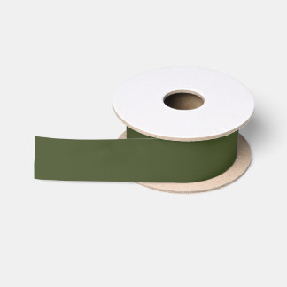 Legergroen Effen Kleur Satijnen Lint