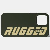 legergroen en goud RUGGED GEEK Case-Mate iPhone Case (Achterkant (horizontaal))