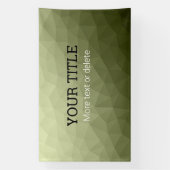 Legergroen geometrisch gaas Driehoekige aangepaste Spandoek (Verticaal)