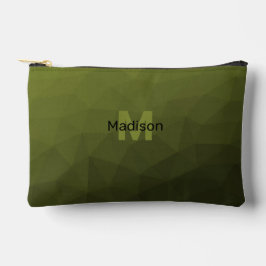 Legergroen geometrisch meshpatroon Monogram Etui