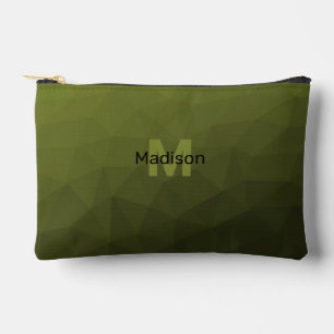 Legergroen geometrisch meshpatroon Monogram Etui