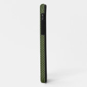 Legergroen koolstofvezelstijldecor Case-Mate iPhone case (Achterkant/links)