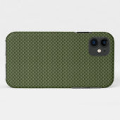 Legergroen koolstofvezelstijldecor Case-Mate iPhone case (Achterkant (horizontaal))
