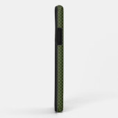 Legergroen koolstofvezelstijldecor Case-Mate iPhone case (Achterkant/rechts)