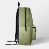 Legergroen licht geometrisch maaspatroon Monogram Bedrukte Rugzak (Links)