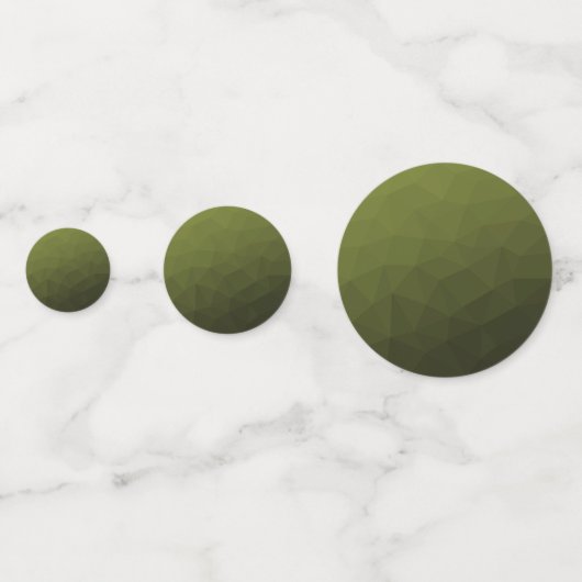 Legergroen olijf geometrisch maaspatroon Monogram Confetti (Achterkanten)