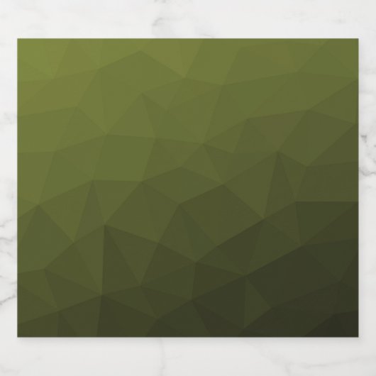 Legergroen olijfgradiënt geometrisch maaspatroon bier etiket (Enkel label)