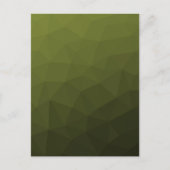 Legergroen olijfgradiënt geometrisch maaspatroon briefkaart (Voorkant)